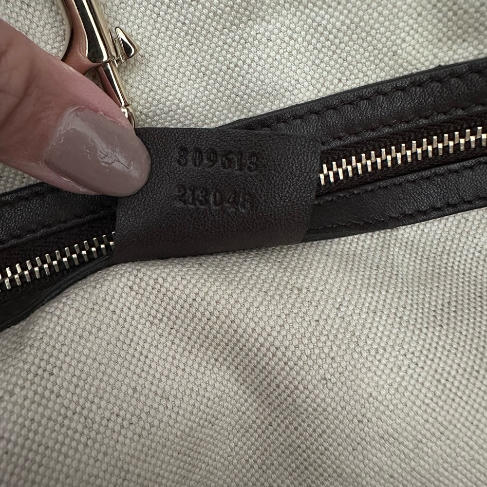 Gucci Dark Brown Monogram Tote - Picture 6 of 13